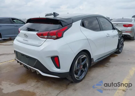 2019 Hyundai Veloster Turbo Ultimate z USA, uszkodzony, nr VIN KMHTH6AB6KU012217